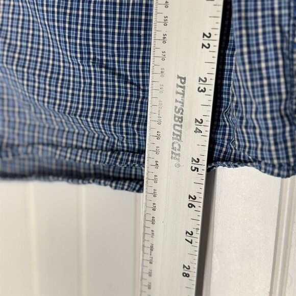 Vintage Abercrombie & Fitch Men’s Shirt M Blue Plaid Button Down Hong Kong 90s - Picture 6 of 8
